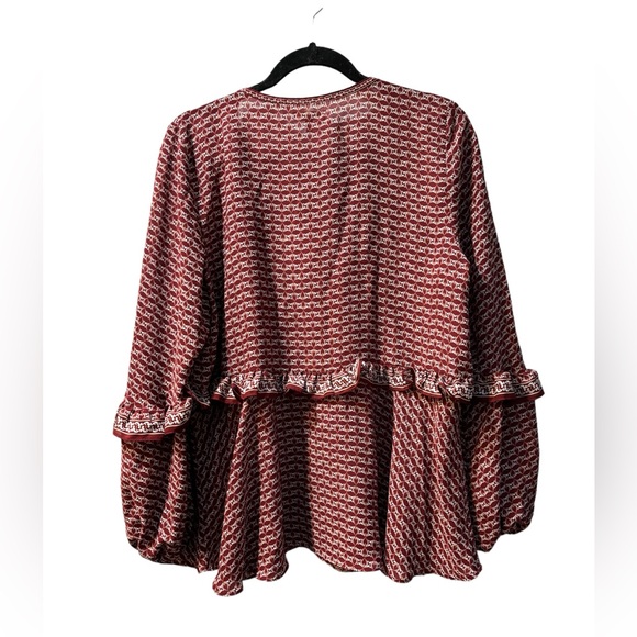 XL Max Studio Boho Ruffle Blouse - Picture 5 of 5